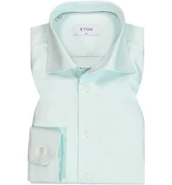 ETON Hemd, Slim Fit, Baumwolle, Helltürkis
