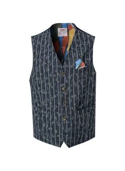 BOB Weste, Baumwolle, Blau Gestreift