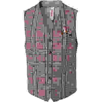 BOB Weste, Baumwolle, Beige-braun Kariert – Bild 4