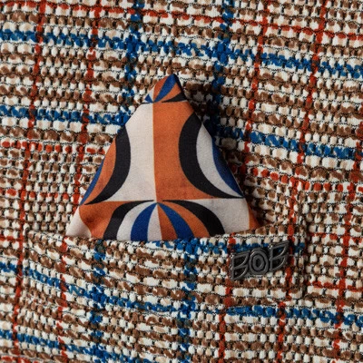 BOB Weste, Baumwolle, Beige-braun Kariert – Bild 3