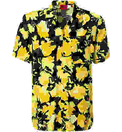 Hugo Kurzarmhemd, Viskose, Multicolor Gemustert – Bild 3