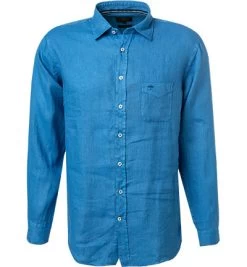 FYNCH-HATTON Hemd, Reines Leinen, Blau