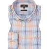 FYNCH-HATTON Hemd, Baumwolle, Blau-orange Kariert