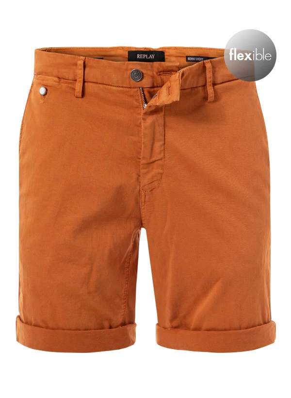 Replay Shorts, Regular Fit, Baumwolle HYPERFLEX, Orange