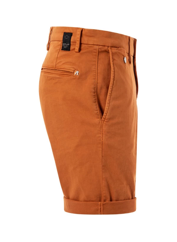 Replay Shorts, Regular Fit, Baumwolle HYPERFLEX, Orange – Bild 2