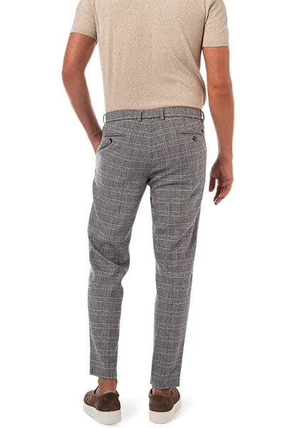 Bugatti Bundfaltenhose, Baumwolle, Grau Kariert – Bild 2