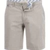 Bugatti Shorts, Baumwolle, Beige Meliert