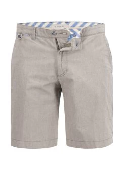 Bugatti Shorts, Baumwolle, Beige Meliert