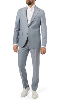 Windsor. Anzug Sono-Bene, Shaped Fit, Wolle, Hellblau