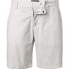 Marc O'Polo Shorts, Bio Baumwolle, Weiß-beige Gestreift