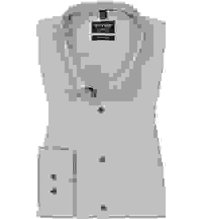 OLYMP Hemd, Super Slim Fit, Baumwoll-Stretch, Taupe Meliert – Bild 4