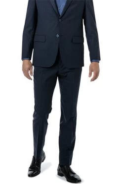 Hose, Regular Fit, Schurwolle, Dunkelblau