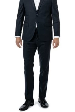 Hose, Regular Fit, Schurwolle, Navy