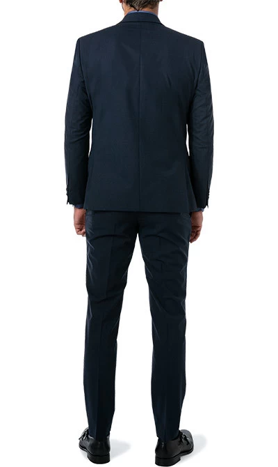 Anzug, Modern Fit, Schurwoll-Stretch, Nachtblau – Bild 2
