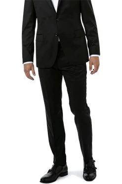 Windsor. Hose, Regular Fit, Schurwolle, Schwarz