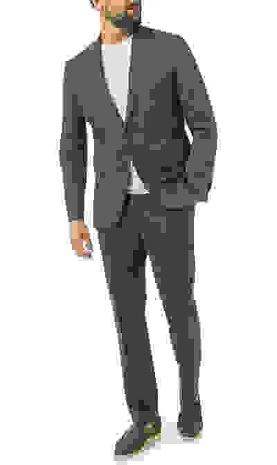 Anzug, Shaped Fit, Baumwolle Halbgefüttert, Dunkelgrün – Bild 5