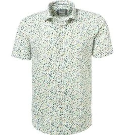 OLYMP Hemd, Body Fit, Baumwolle, Weiß-multicolor Gemustert