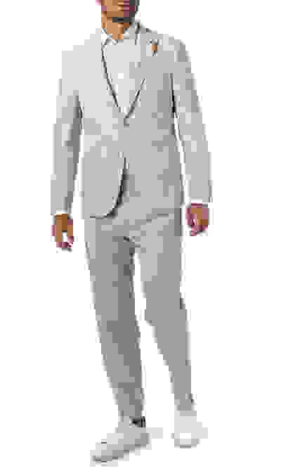 Baldessarini Anzug, Slim Fit, Leinen Halbgefüttert, Hellbeige – Bild 5