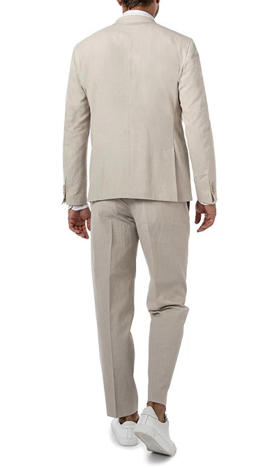 Baldessarini Anzug, Slim Fit, Leinen Halbgefüttert, Hellbeige – Bild 2
