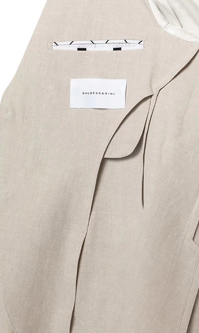 Baldessarini Anzug, Slim Fit, Leinen Halbgefüttert, Hellbeige – Bild 3