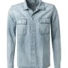 Pepe Jeans Overshirt, Baumwolle, Hellblau