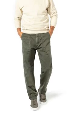 Pepe Jeans Hose, Loose Fit, Baumwolle, Olive