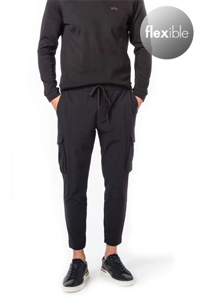 Boss Green Cargopants, Mikrofaser Wasserabweisend, Schwarz