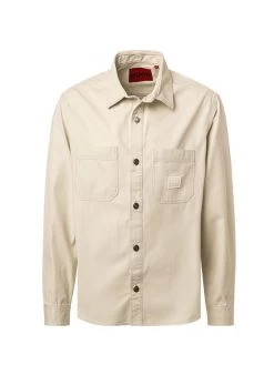 Hugo Overshirt, Baumwolle, Creme