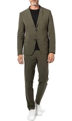 Hugo Anzug, Extra Slim Fit, Mikrofaser Packbar, Dunkelgrün