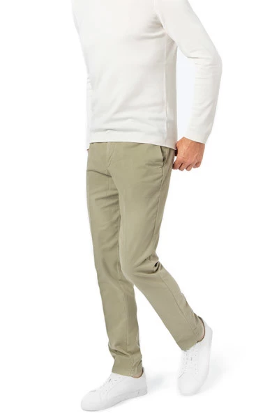Chino, Slim Fit, Baumwolle, Hellgrün – Bild 3