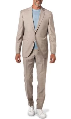 Anzug, Regular Fit, Schurwolle Super110 , Beige