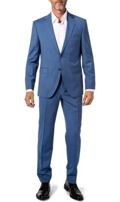 Anzug, Regular Fit, Schurwolle Super110 , Blau