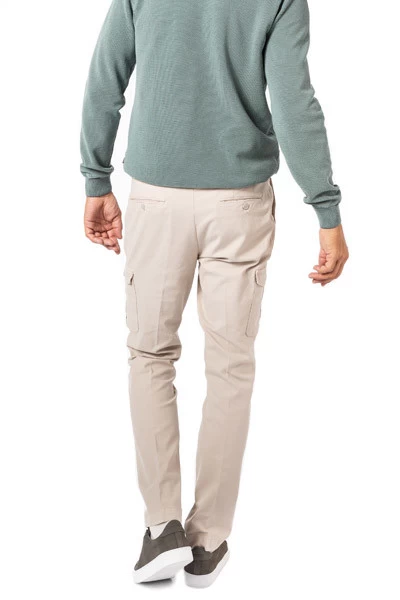 Hackett Cargohose, Slim Fit, Baumwolle, Pastellbeige – Bild 3