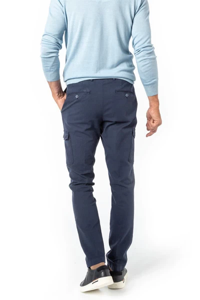 Hackett Cargohose, Slim Fit, Baumwolle, Navy – Bild 3