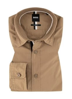 Hemd, Relaxed Fit, Baumwolle, Mittelbeige