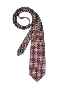 Krawatte, Seide, Rot Gemustert