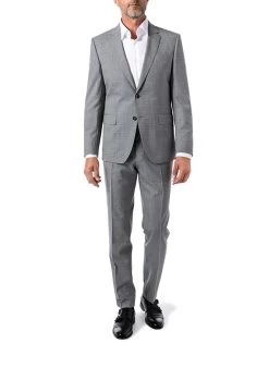 Anzug Huge, Schurwolle, Slim Fit, Grau