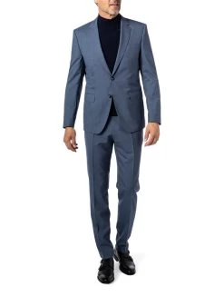 Anzug Huge, Schurwolle, Slim Fit, Blau