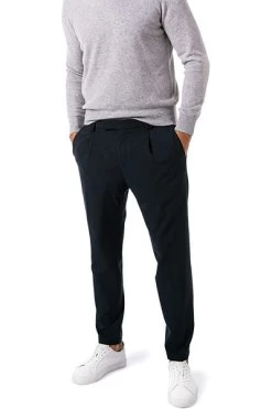 CINQUE Bundfaltenhose, Mikrofaser, Dunkelblau