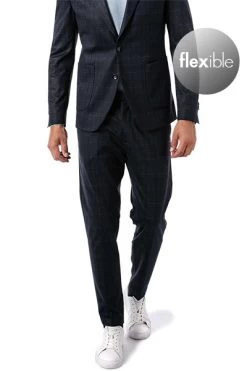 CINQUE Hose, Jersey, Dunkelblau Kariert