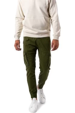 Alpha Industries Cargohose, Baumwolle, Dunkeloliv