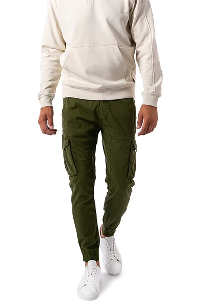 Alpha Industries Cargohose, Baumwolle, Dunkeloliv