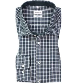 Seidensticker Hemd, Comfort Fit, Baumwolle, Grün Kariert