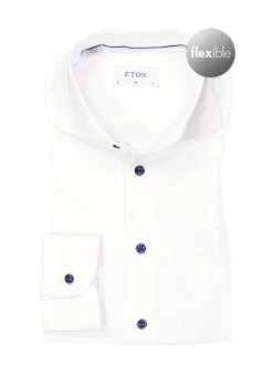 ETON Hemd, Slim Fit, Stretch, Weiß