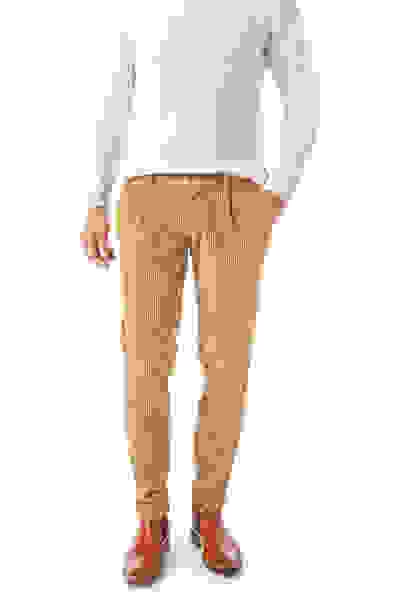 Bundfaltenhose Turin, Slim Fit, Cord, Curry – Bild 5