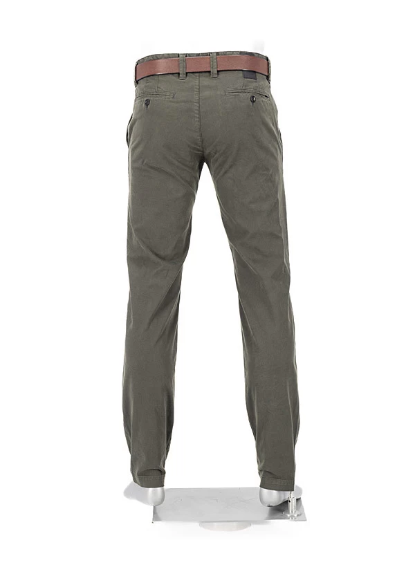 Alberto Hose Lou, Regular Fit, Pima Baumwolle, Dunkelolive – Bild 3