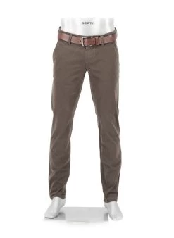 Alberto Hose Lou, Regular Fit, Pima Baumwolle, Erdbraun