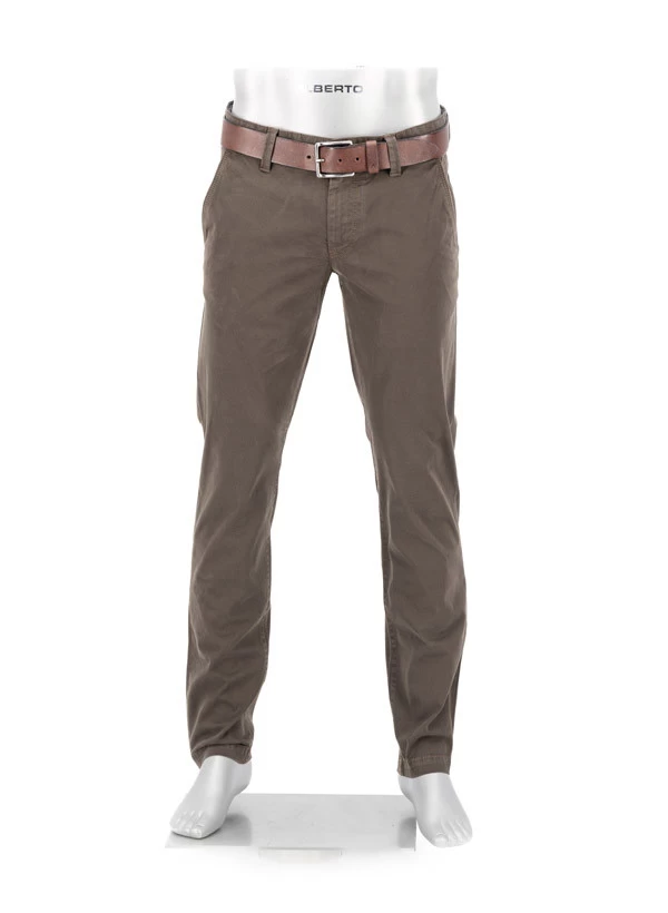 Alberto Hose Lou, Regular Fit, Pima Baumwolle, Erdbraun
