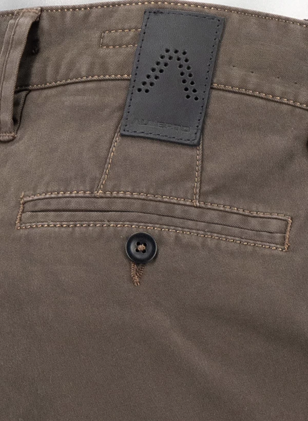 Alberto Hose Lou, Regular Fit, Pima Baumwolle, Erdbraun – Bild 2