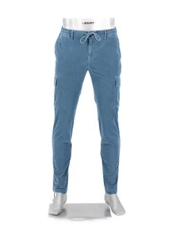 Alberto Cargohose John, Slim Fit, Cord, Blau